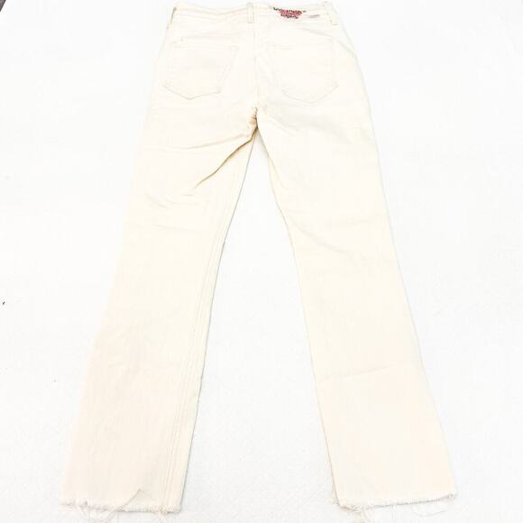 Mother Superior The Dazzler Ankle Fray Superstition Cream Denim Jeans Size 25 - Picture 6 of 13